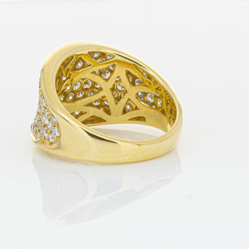 Deja Vu 18ct Yellow Gold 1.44ct Diamond Pave-Set Ring - Ring - Walker & Hall