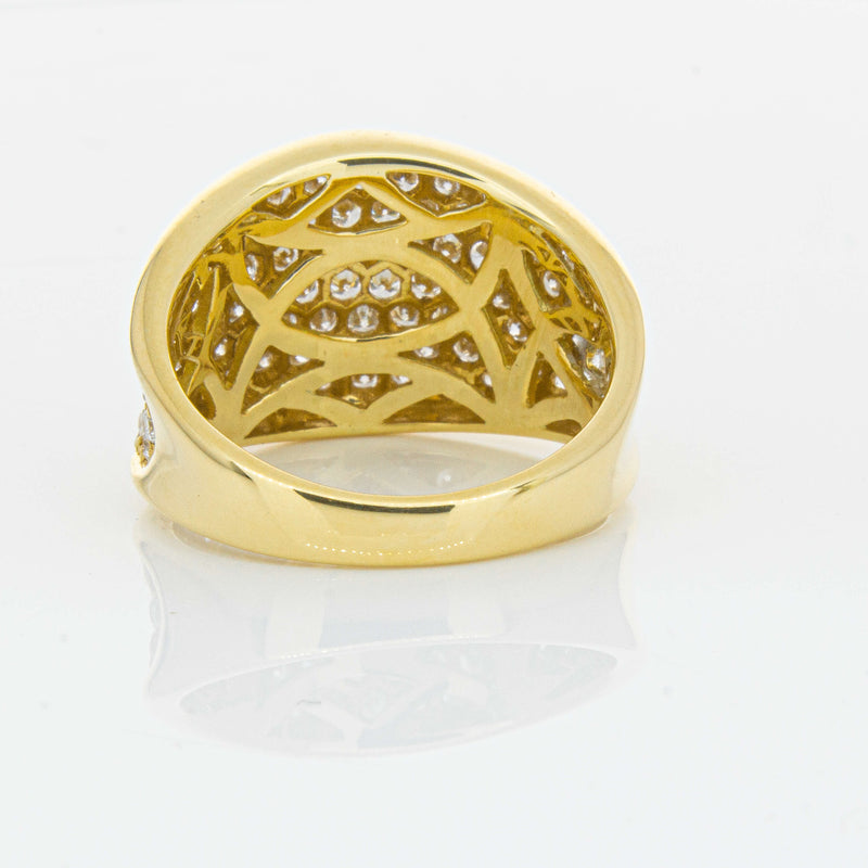 Deja Vu 18ct Yellow Gold 1.44ct Diamond Pave-Set Ring - Ring - Walker & Hall