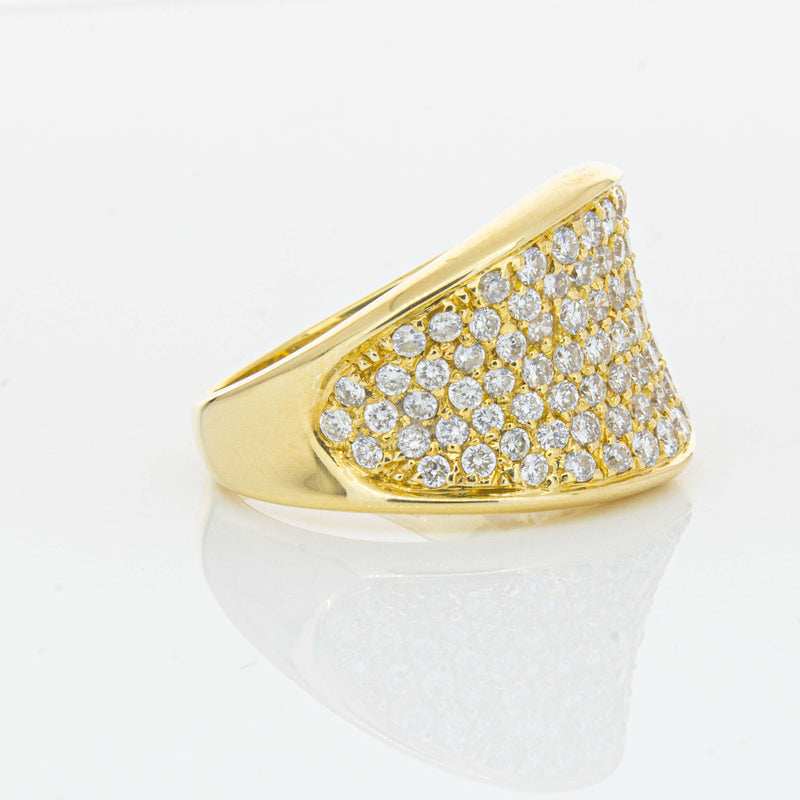 Deja Vu 18ct Yellow Gold 1.44ct Diamond Pave-Set Ring - Ring - Walker & Hall