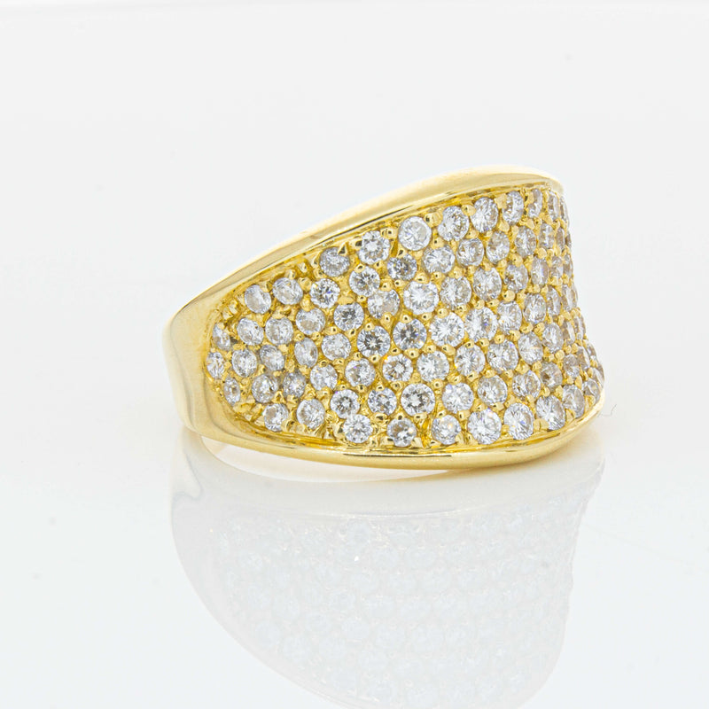 Deja Vu 18ct Yellow Gold 1.44ct Diamond Pave-Set Ring - Ring - Walker & Hall