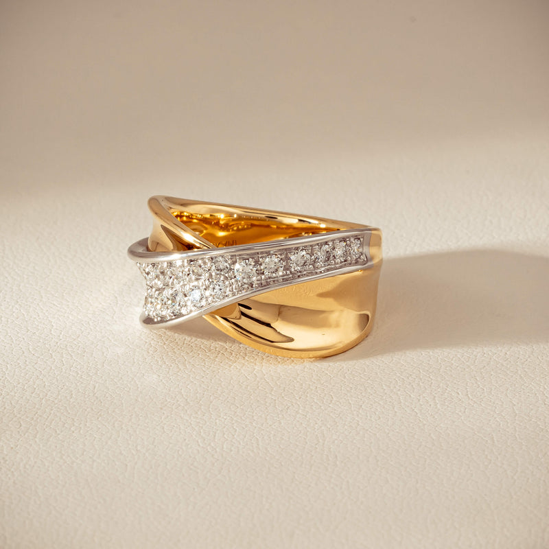 18ct Yellow & White Gold .74ct Diamond Clara Ring - Ring - Walker & Hall