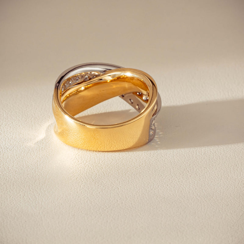 18ct Yellow & White Gold .74ct Diamond Clara Ring - Ring - Walker & Hall