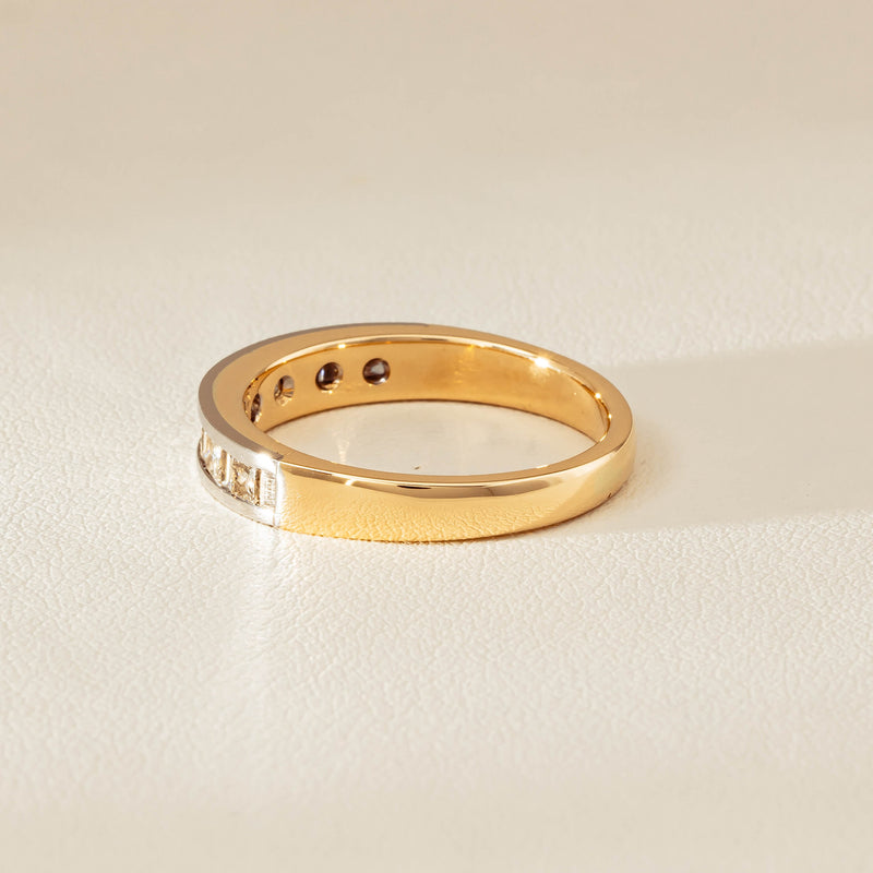 Deja Vu 16ct Yellow & White Gold .75ct Diamond Band