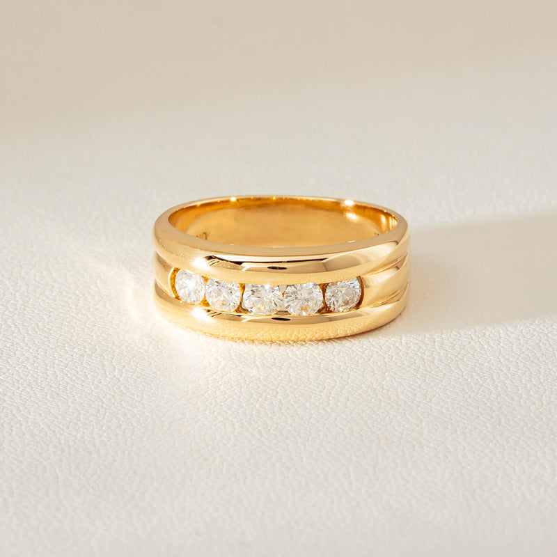 Deja Vu 18ct Yellow Gold .60ct Five-Stone Ring - Ring - Walker & Hall