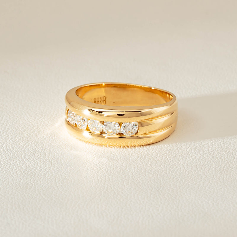 Deja Vu 18ct Yellow Gold .60ct Five-Stone Ring - Ring - Walker & Hall
