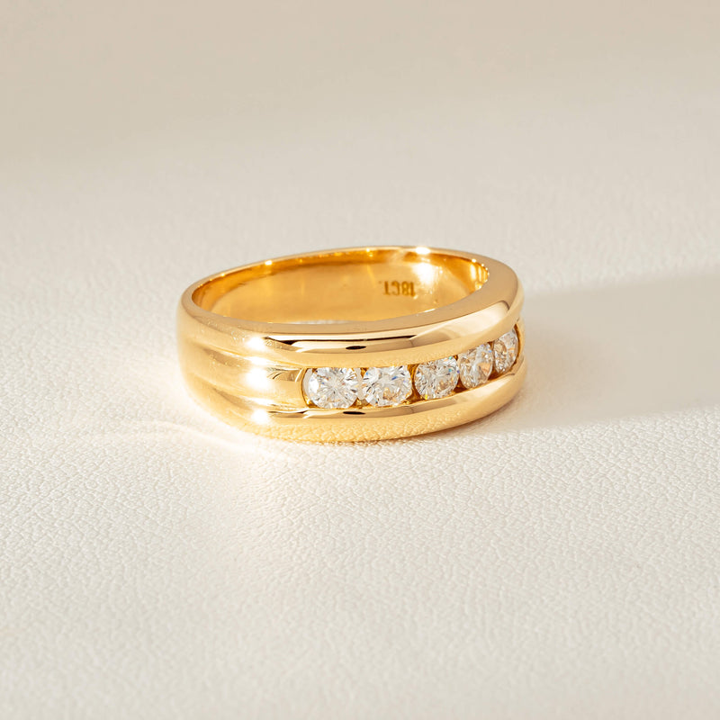 Deja Vu 18ct Yellow Gold .60ct Five-Stone Ring - Ring - Walker & Hall