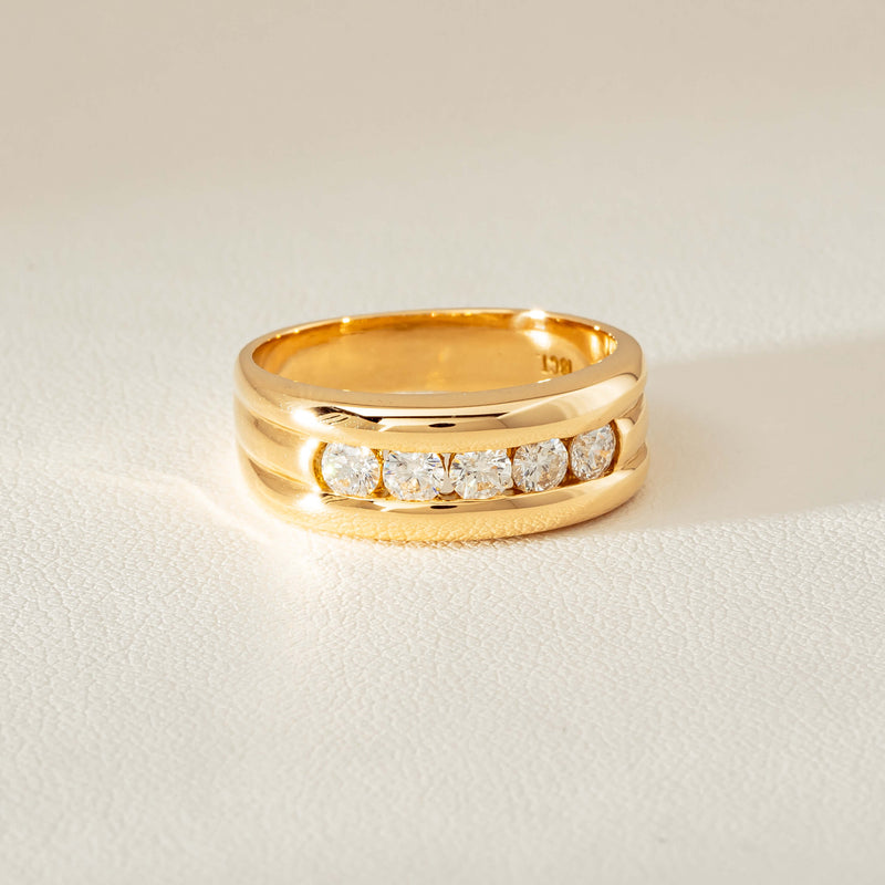 Deja Vu 18ct Yellow Gold .60ct Five-Stone Ring - Ring - Walker & Hall