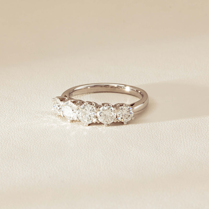 Deja Vu 18ct White Gold 1.90ct Five-Stone Diamond Ring - Ring - Walker & Hall