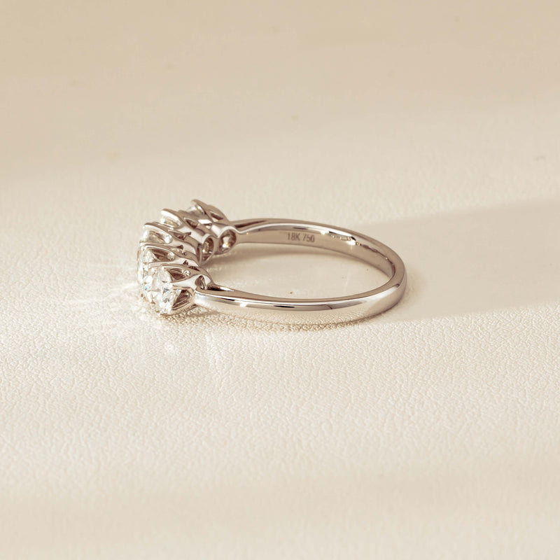 Deja Vu 18ct White Gold 1.90ct Five-Stone Diamond Ring - Ring - Walker & Hall