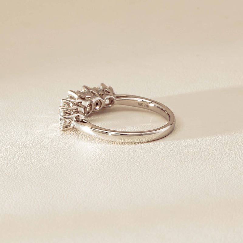 Deja Vu 18ct White Gold 1.90ct Five-Stone Diamond Ring - Ring - Walker & Hall
