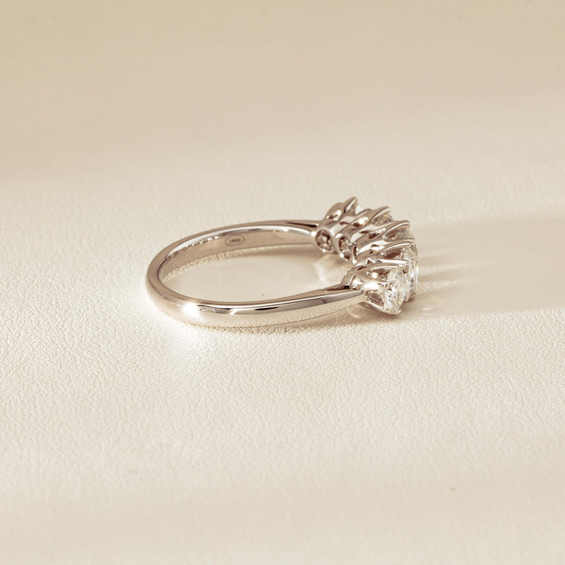 Deja Vu 18ct White Gold 1.90ct Five-Stone Diamond Ring - Ring - Walker & Hall