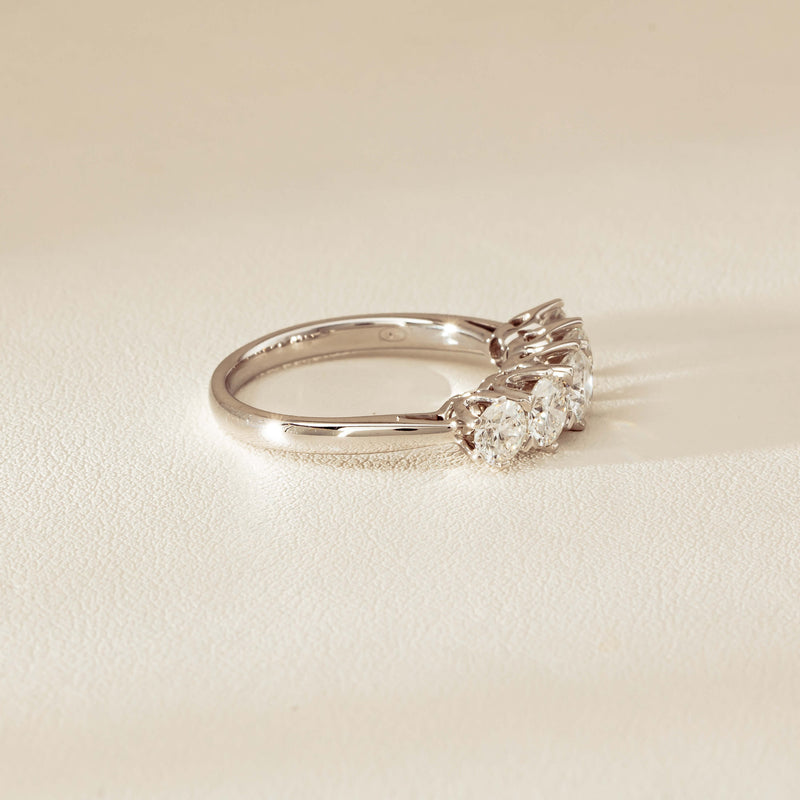 Deja Vu 18ct White Gold 1.90ct Five-Stone Diamond Ring - Ring - Walker & Hall