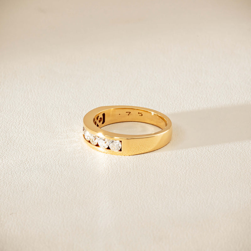 Deja Vu 18ct Yellow Gold .75ct Diamond Channel-Set Ring