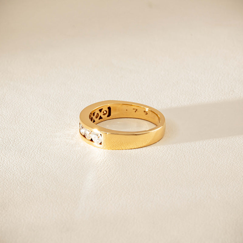 Deja Vu 18ct Yellow Gold .75ct Diamond Channel-Set Ring