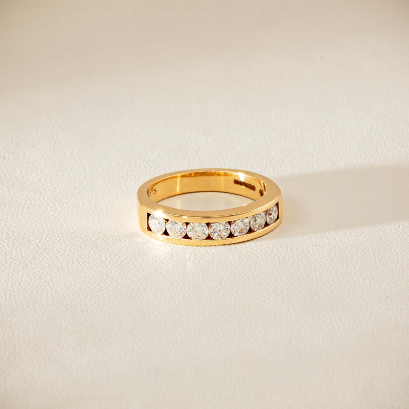 Deja Vu 18ct Yellow Gold .75ct Diamond Channel-Set Ring