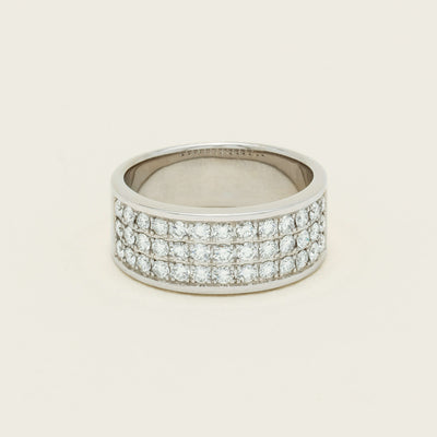 Deja Vu 18ct White Gold 1.75ct Diamond Pave-Set Ring