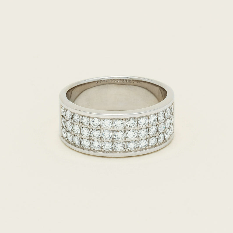 Deja Vu 18ct White Gold 1.75ct Diamond Pave-Set Ring