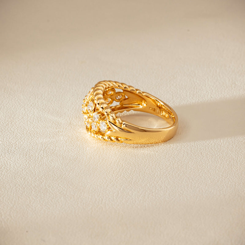 Deja Vu 18ct Yellow Gold .70ct Diamond Openwork Ring