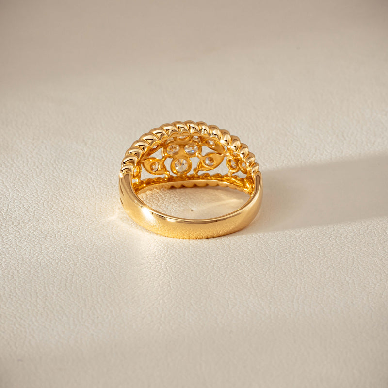 Deja Vu 18ct Yellow Gold .70ct Diamond Openwork Ring