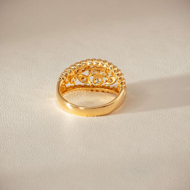 Deja Vu 18ct Yellow Gold .70ct Diamond Openwork Ring