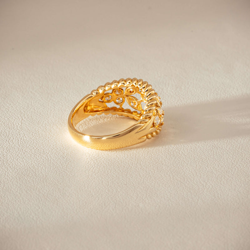 Deja Vu 18ct Yellow Gold .70ct Diamond Openwork Ring