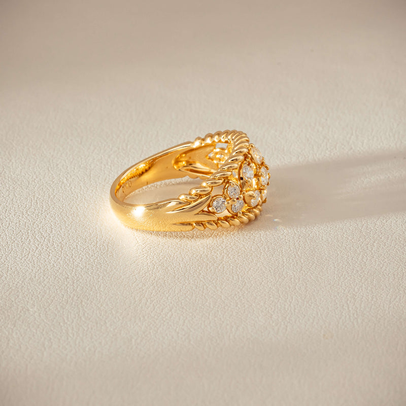 Deja Vu 18ct Yellow Gold .70ct Diamond Openwork Ring