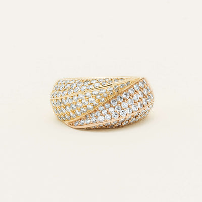 Deja Vu 18ct Bi-Tone Gold 1.70ct Diamond Crossover Ring