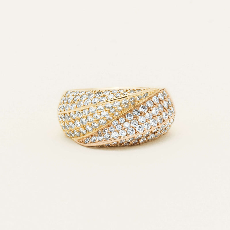 Deja Vu 18ct Bi-Tone Gold 1.70ct Diamond Crossover Ring