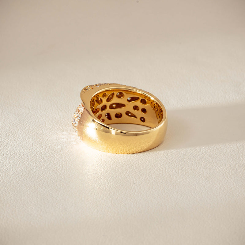 Deja Vu 18ct Bi-Tone Gold 1.70ct Diamond Crossover Ring