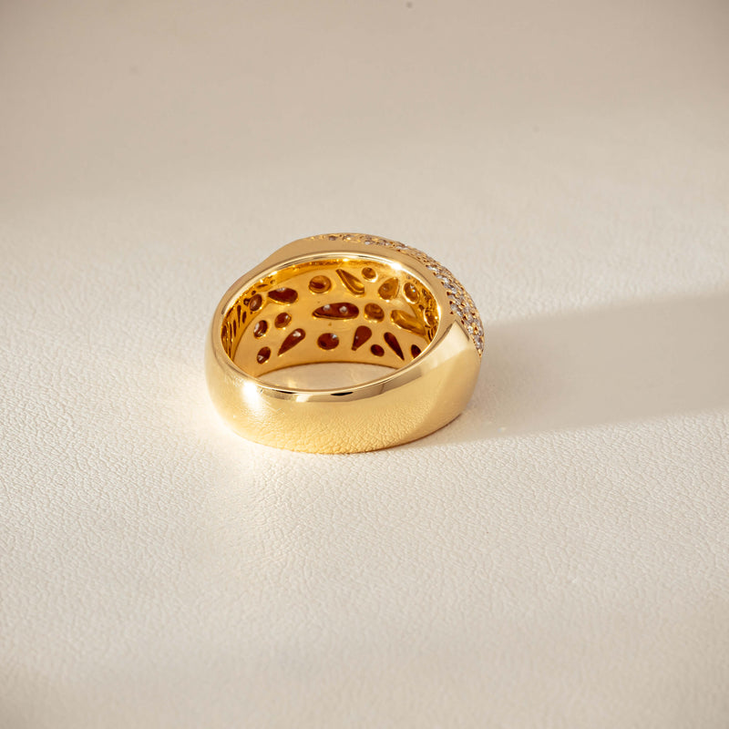 Deja Vu 18ct Bi-Tone Gold 1.70ct Diamond Crossover Ring