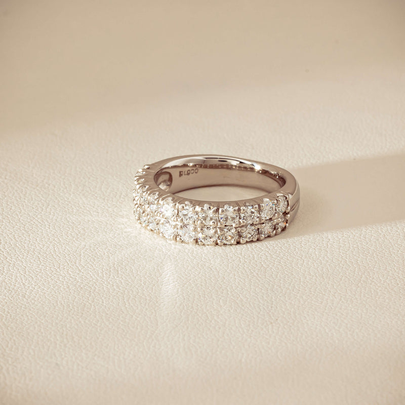 Deja Vu Platinum 1.50ct Diamond Pave-Set Ring