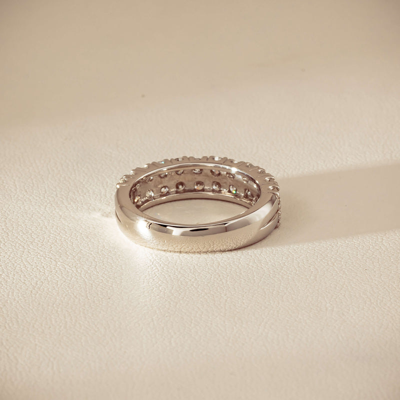 Deja Vu Platinum 1.50ct Diamond Pave-Set Ring