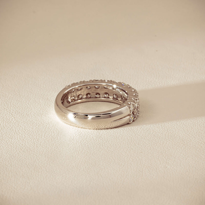 Deja Vu Platinum 1.50ct Diamond Pave-Set Ring