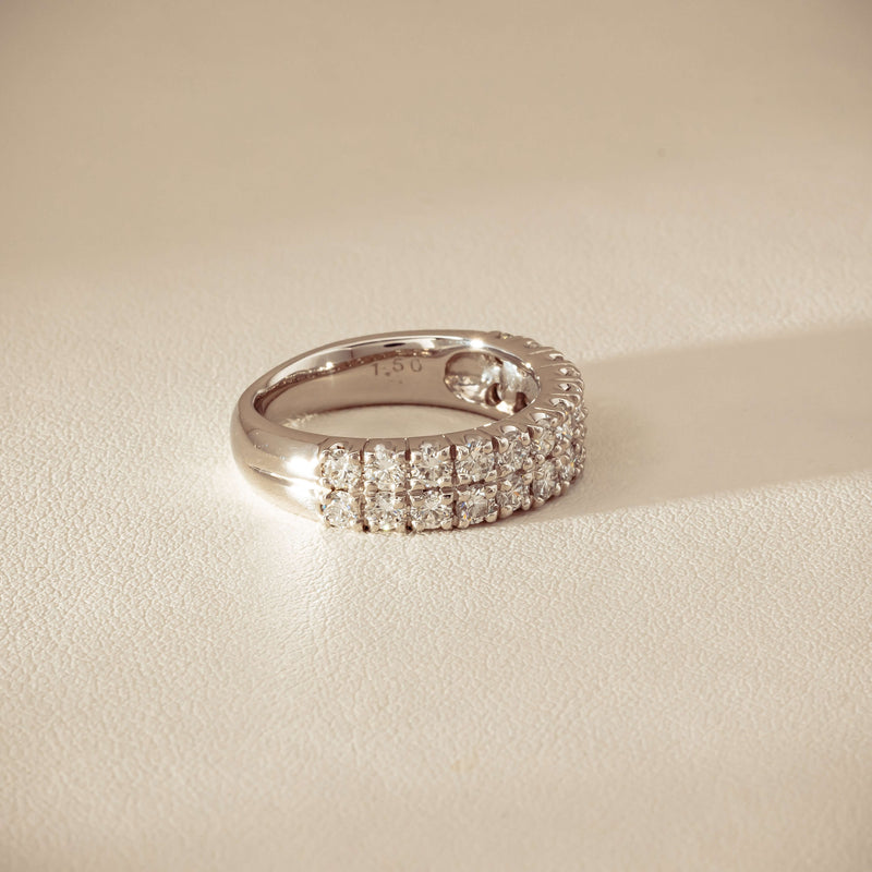 Deja Vu Platinum 1.50ct Diamond Pave-Set Ring