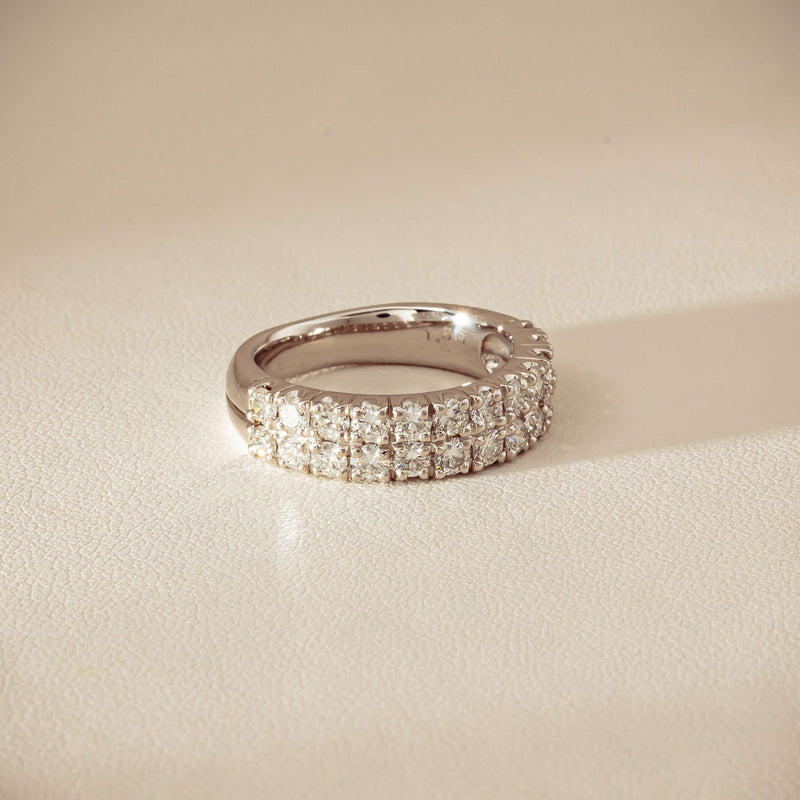 Deja Vu Platinum 1.50ct Diamond Pave-Set Ring