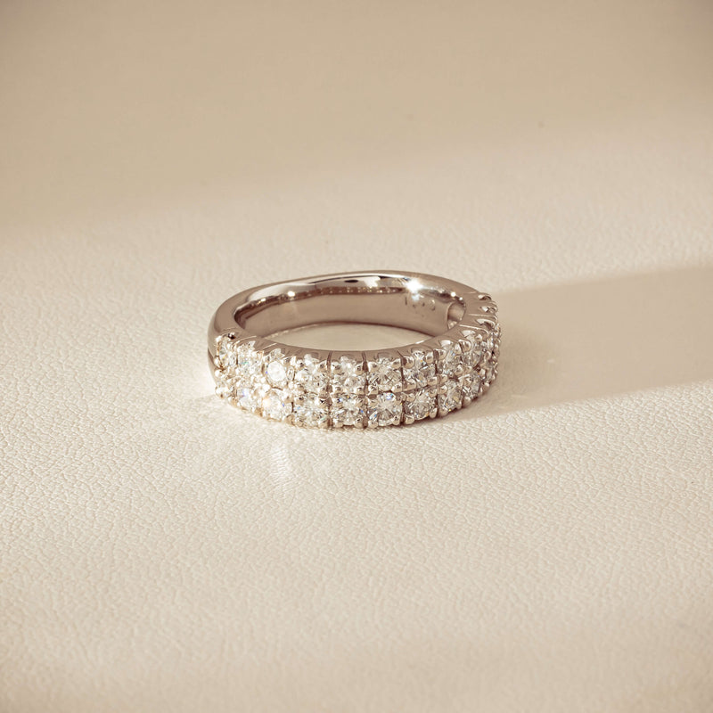 Deja Vu Platinum 1.50ct Diamond Pave-Set Ring