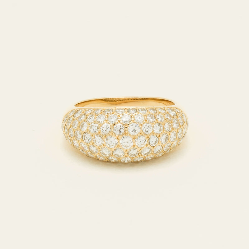 Deja Vu 18ct Yellow Gold 2.53ct Diamond Pave Dome Ring