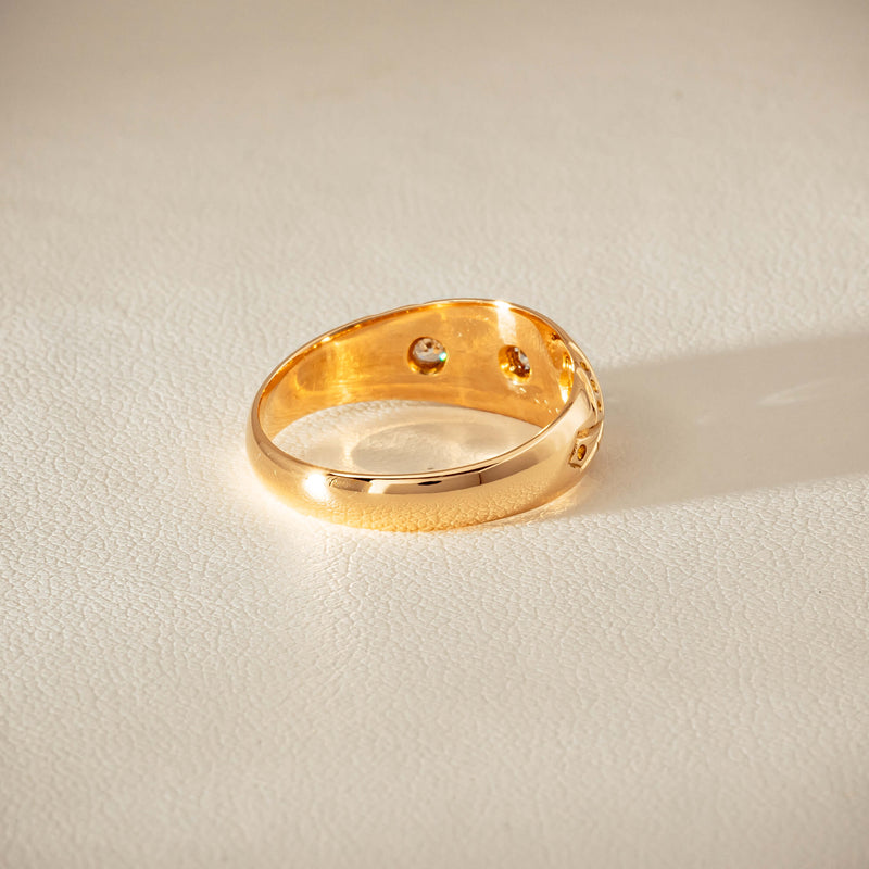 Vintage 18ct Yellow Gold Diamond & Seed Pearl Ring - Ring - Walker & Hall