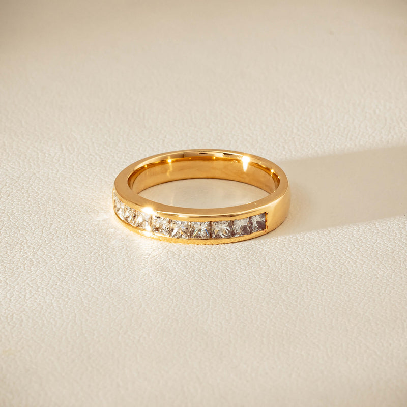 Deja Vu 18ct Yellow Gold .70ct Diamond Channel-Set Ring - Ring - Walker & Hall