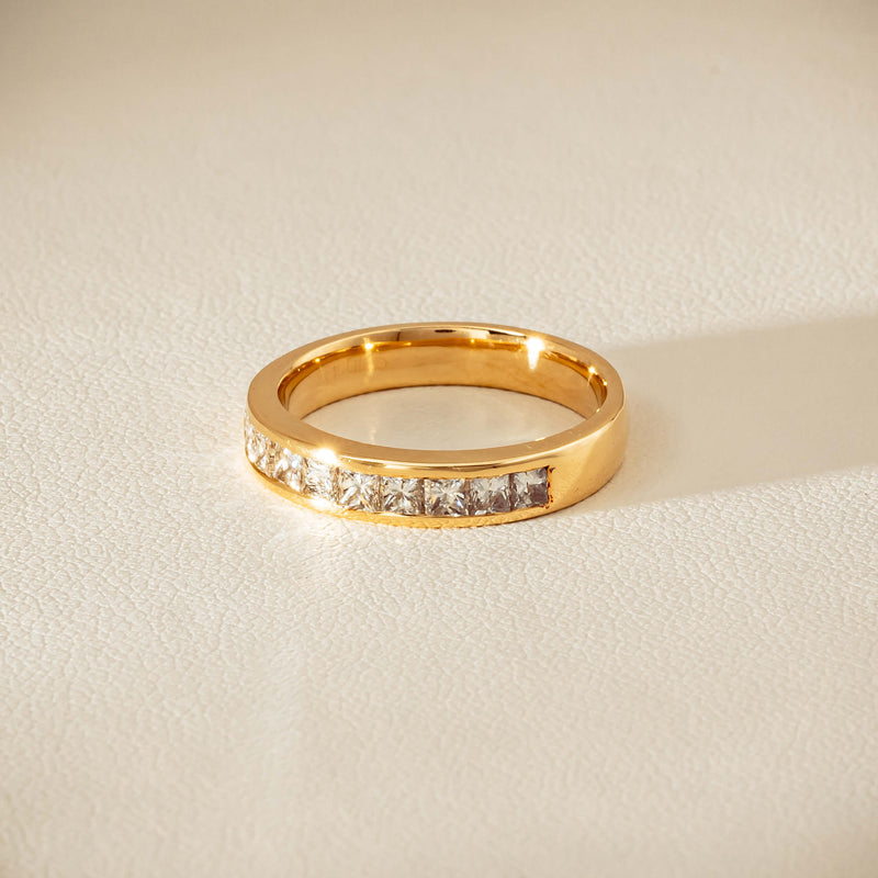 Deja Vu 18ct Yellow Gold .70ct Diamond Channel-Set Ring - Ring - Walker & Hall