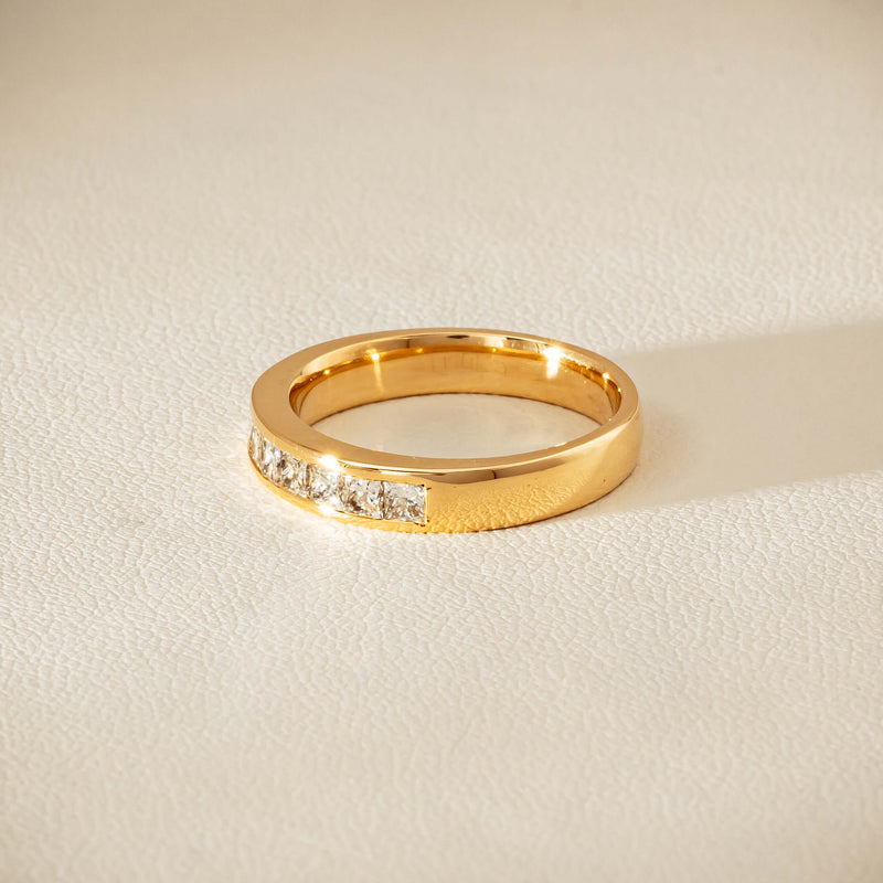 Deja Vu 18ct Yellow Gold .70ct Diamond Channel-Set Ring - Ring - Walker & Hall