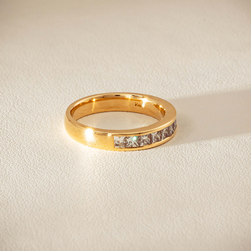 Deja Vu 18ct Yellow Gold .70ct Diamond Channel-Set Ring - Ring - Walker & Hall