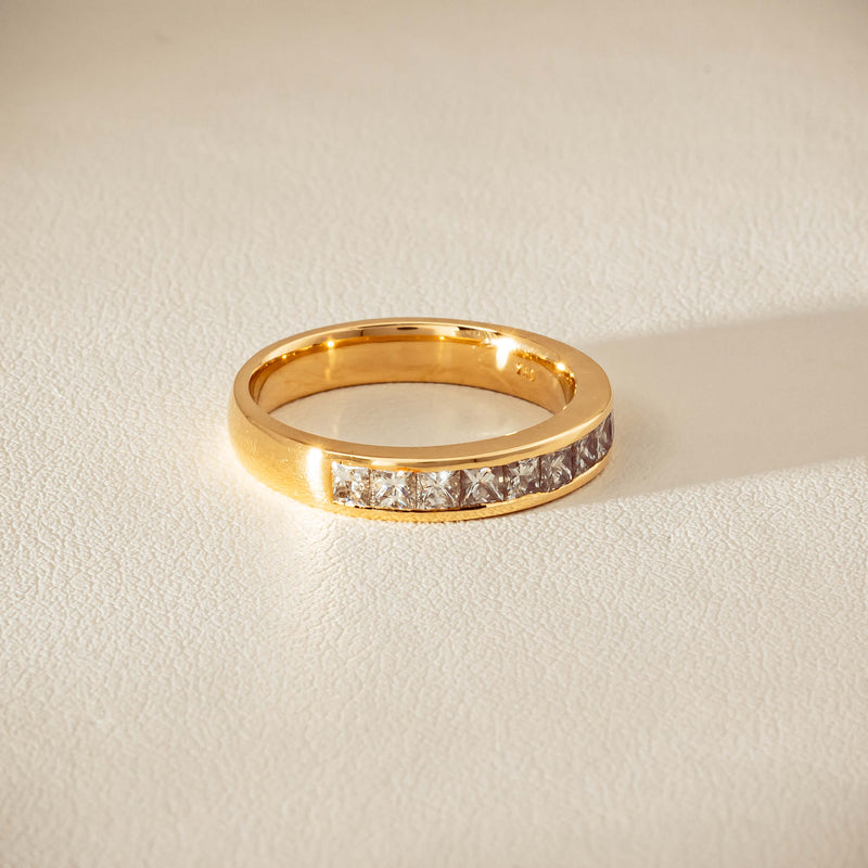Deja Vu 18ct Yellow Gold .70ct Diamond Channel-Set Ring - Ring - Walker & Hall