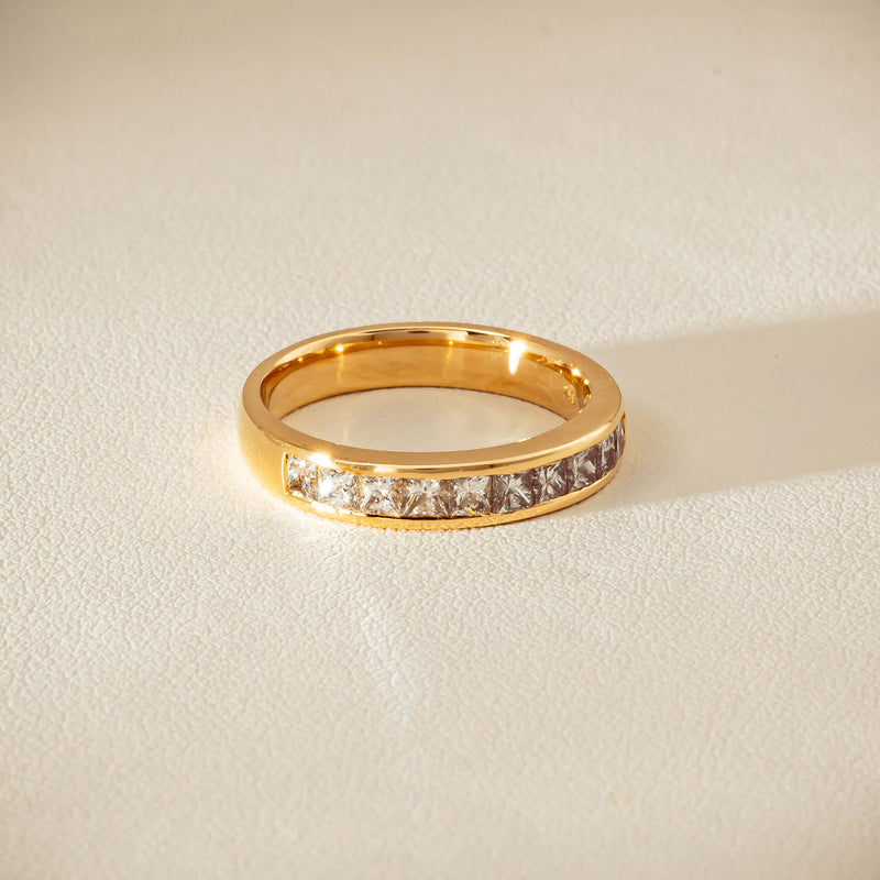 Deja Vu 18ct Yellow Gold .70ct Diamond Channel-Set Ring - Ring - Walker & Hall
