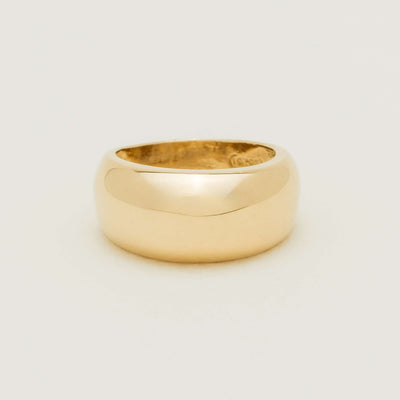 Deja Vu 18ct Yellow Gold Dome Ring - Ring - Walker & Hall