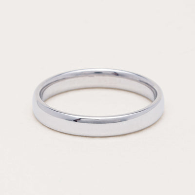 18ct White Gold 3mm Band - Ring - Walker & Hall
