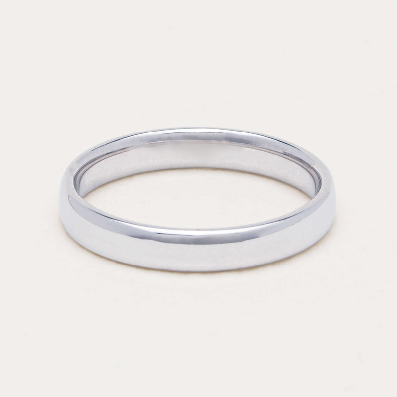 18ct White Gold 3mm Band - Ring - Walker & Hall