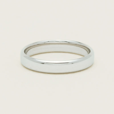 9ct White Gold 4mm Band - Ring - Walker & Hall