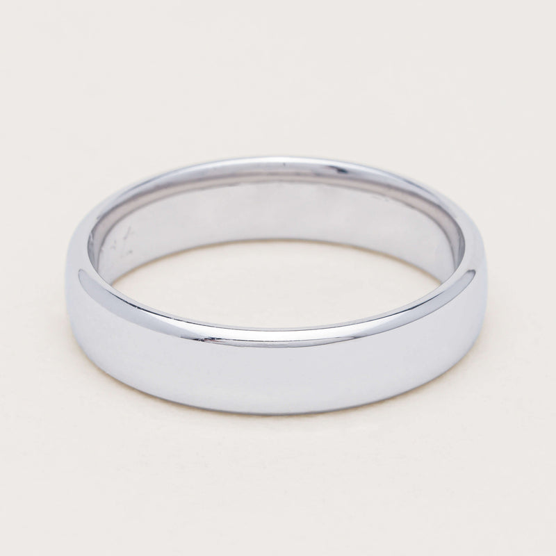9ct White Gold 5mm Band - Ring - Walker & Hall