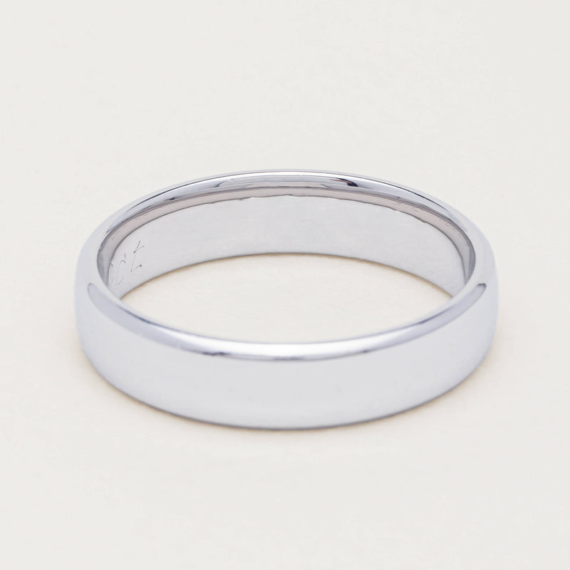 9ct White Gold 5mm Band - Ring - Walker & Hall